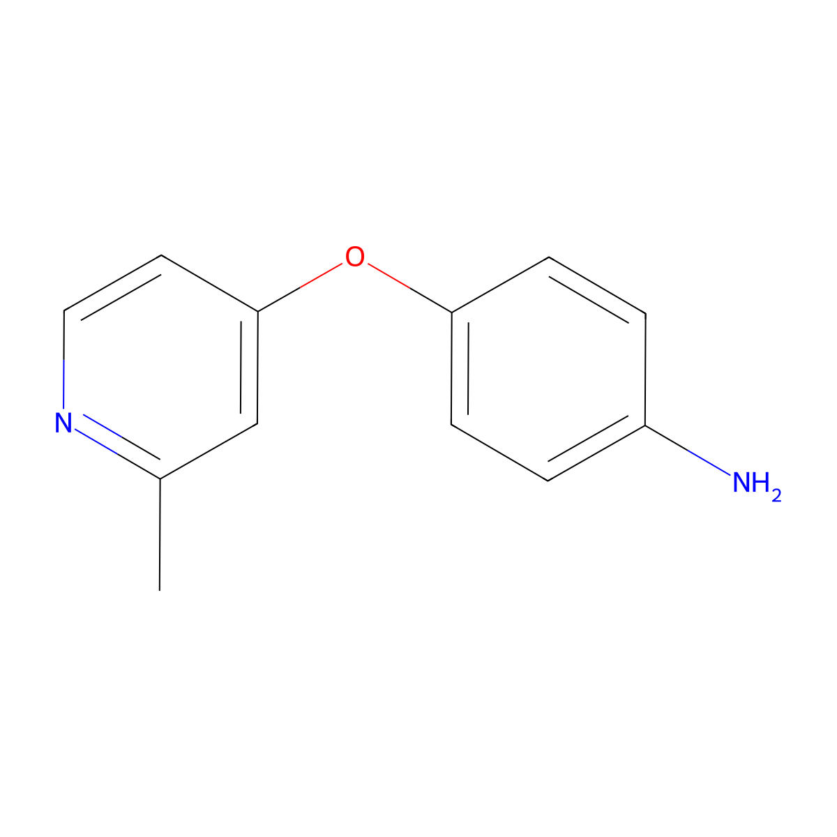 4-(2-Methyl-4-pyridinyloxy)aniline molecular structure, CAS 228401-40-9