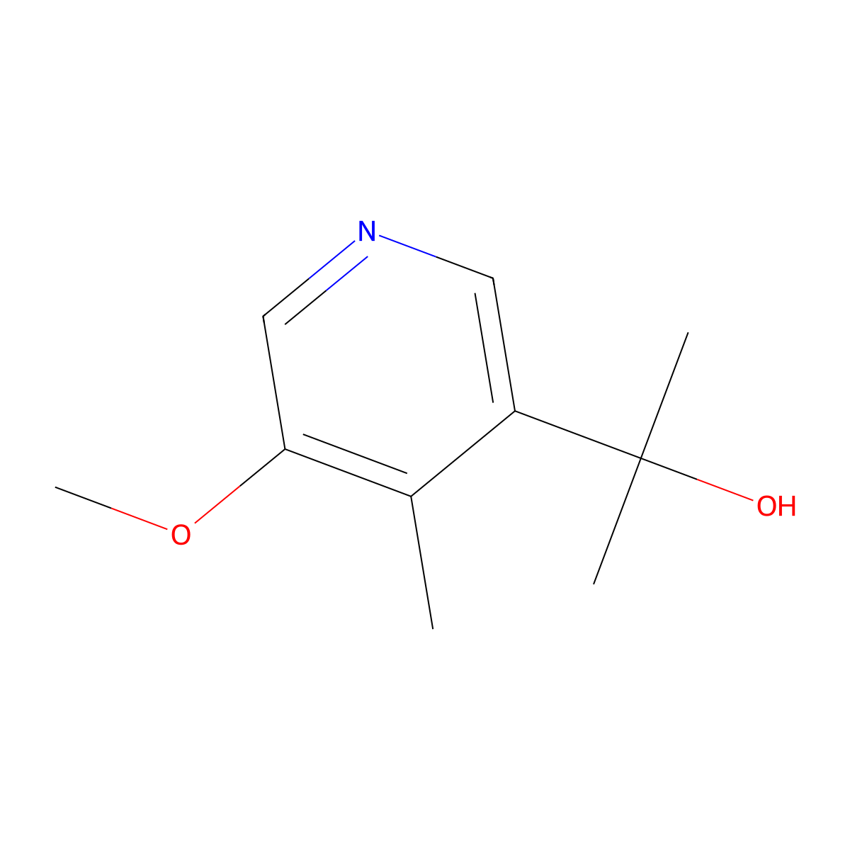 2-(5-Methoxy-4-methylpyridin-3-yl)propan-2-ol molecular structure, CAS 2284050-02-6