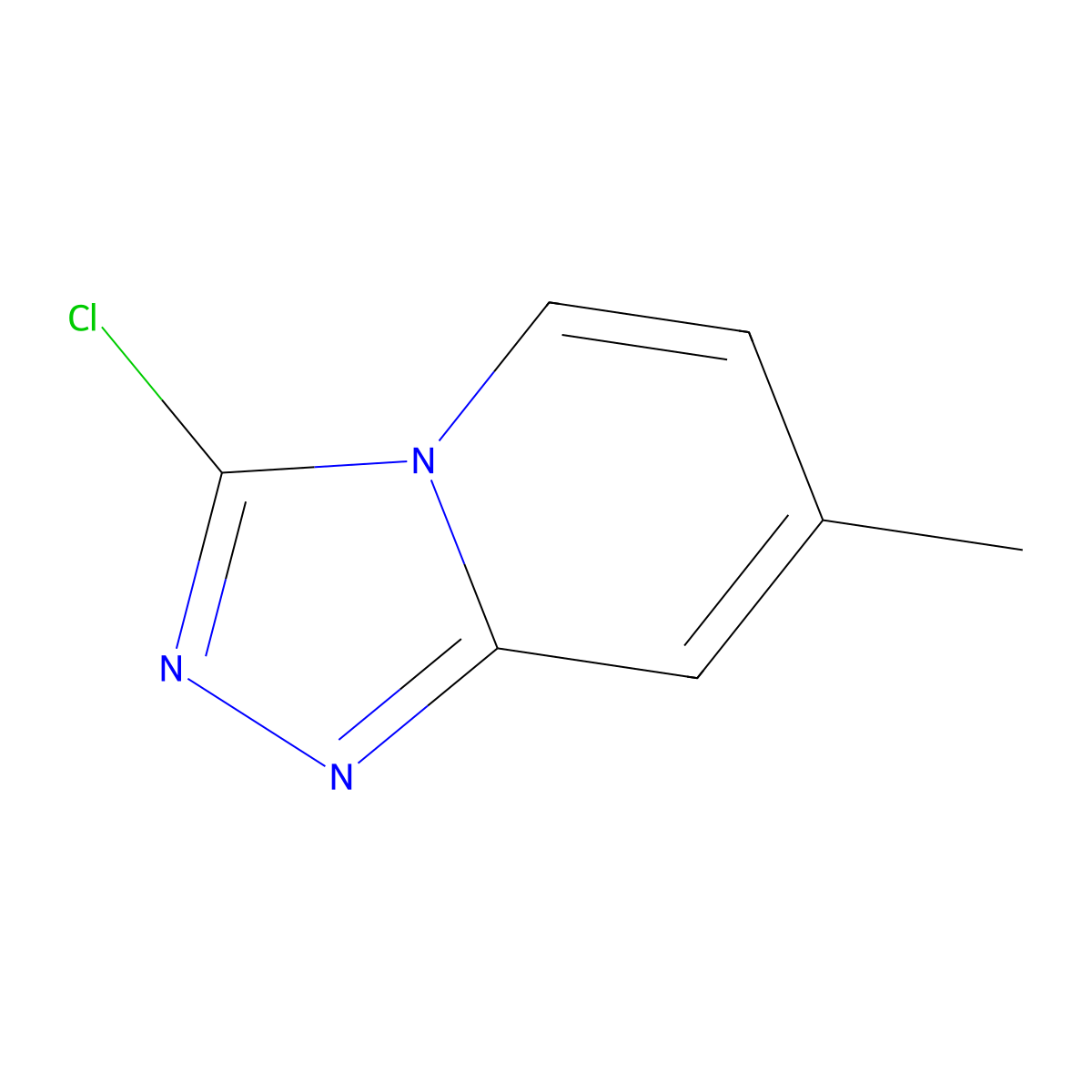 3-Chloro-7-methyl-[1,2,4]triazolo[4,3-a]pyridine molecular structure, CAS 22841-96-9