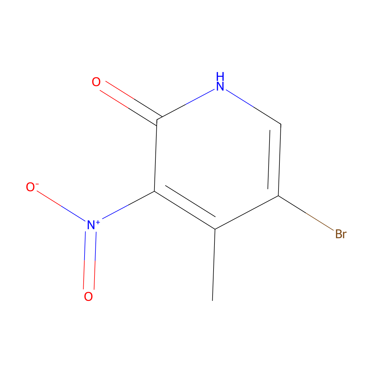 5-Bromo-2-hydroxy-4-methyl-3-nitropyridine molecular structure, CAS 228410-90-0