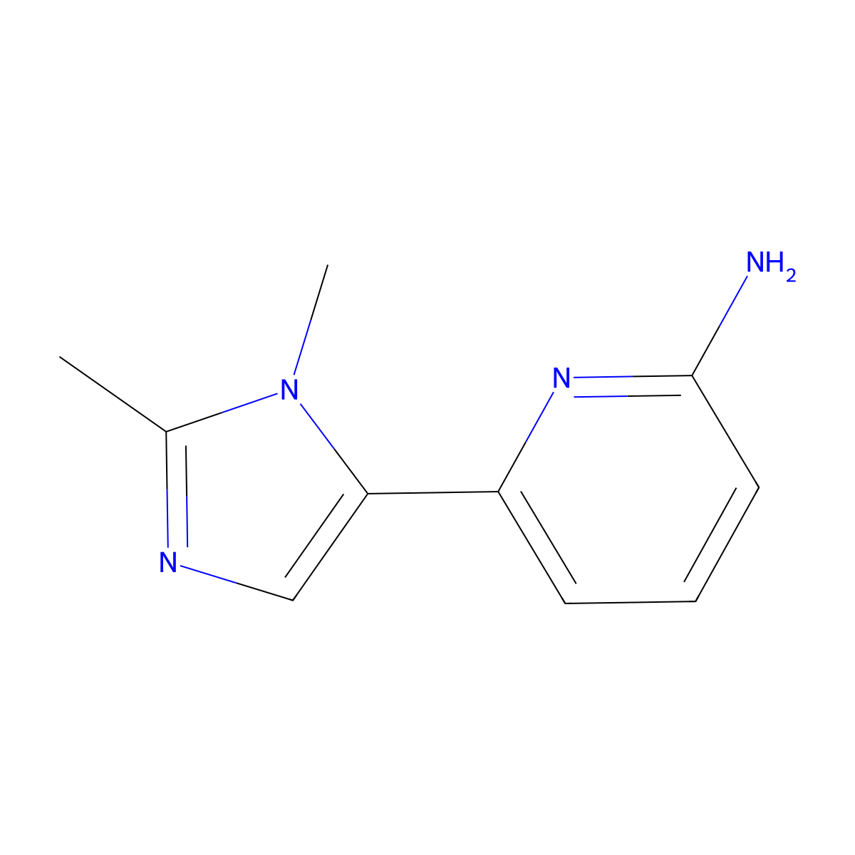 6-(1,2-Dimethyl-1H-imidazol-5-YL)pyridin-2-amine molecular structure, CAS 2284119-40-8
