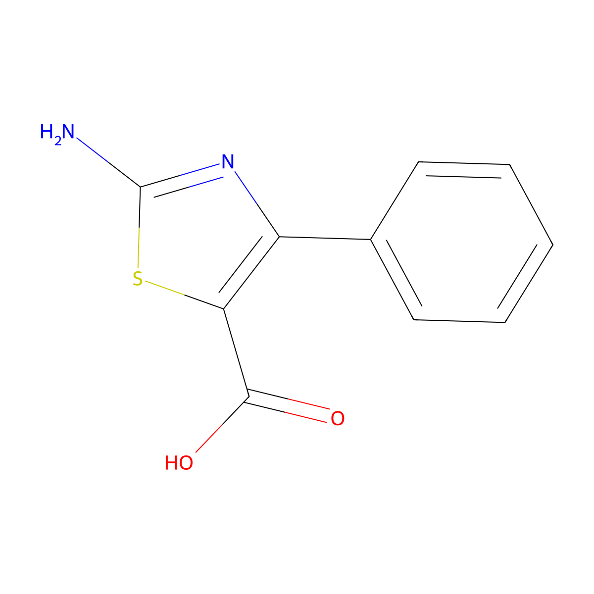 2-Amino-4-phenylthiazole-5-carboxylic acid molecular structure, CAS 228413-61-4