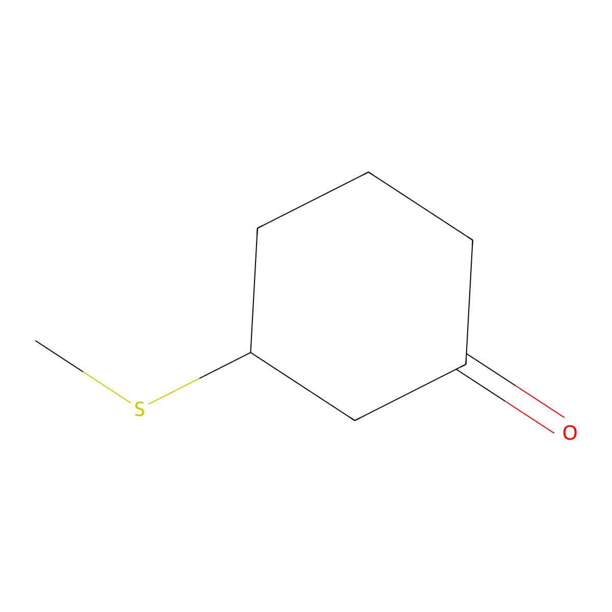 3-(Methylsulfanyl)cyclohexanone molecular structure, CAS 22842-45-1