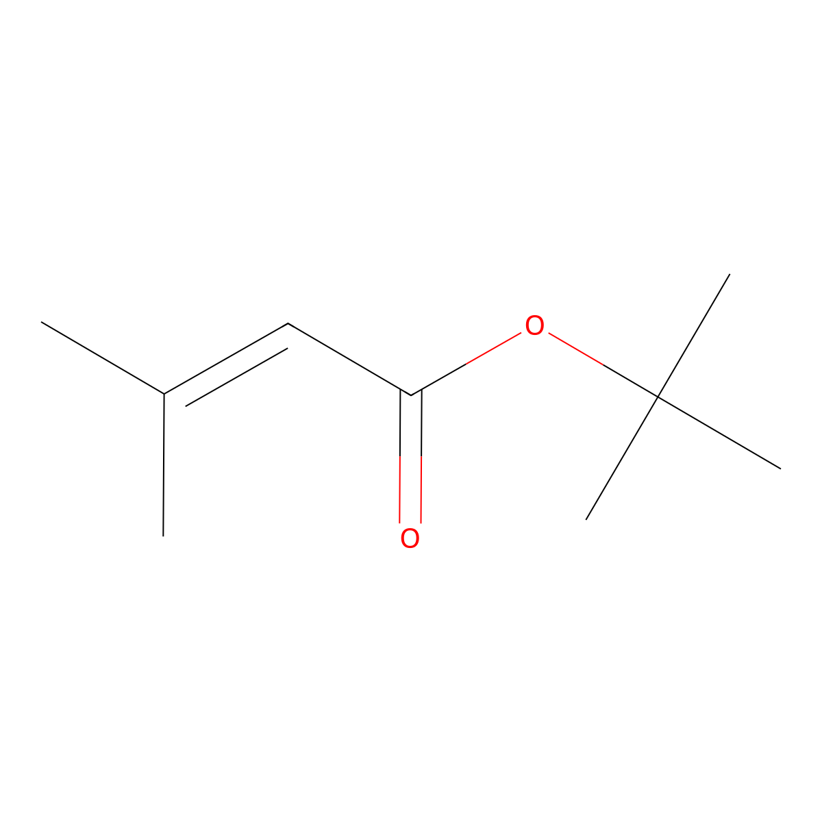 Tert-butyl 3-methylbut-2-enoate molecular structure, CAS 22842-54-2