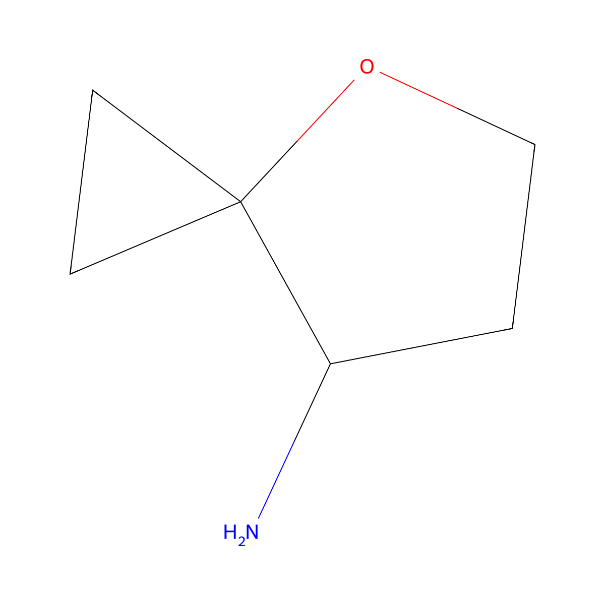 4-Oxaspiro[2.4]heptan-7-amine molecular structure, CAS 2284206-79-5