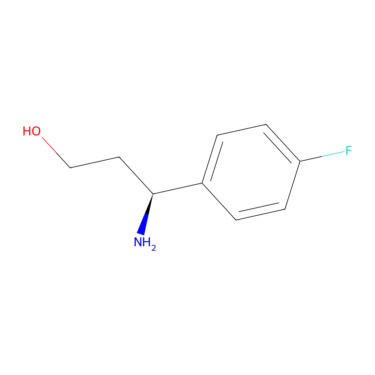 (3S)-3-Amino-3-(4-fluorophenyl)propan-1-ol molecular structure, CAS 228422-49-9