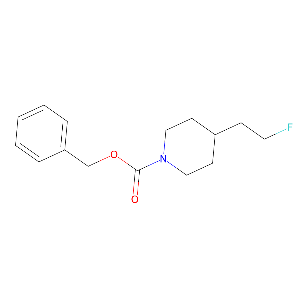 Benzyl 4-(2-fluoroethyl)piperidine-1-carboxylate molecular structure, CAS 2284238-68-0