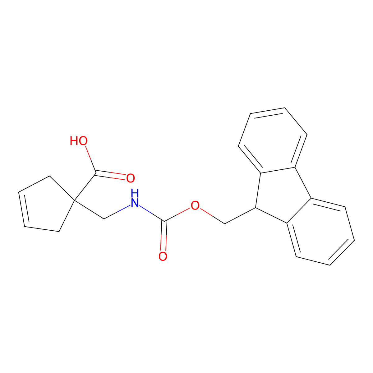 1-[({[(9H-fluoren-9-yl)methoxy]carbonyl}amino)methyl]cyclopent-3-ene-1-carboxylicacid molecular structure, CAS 2284298-72-0