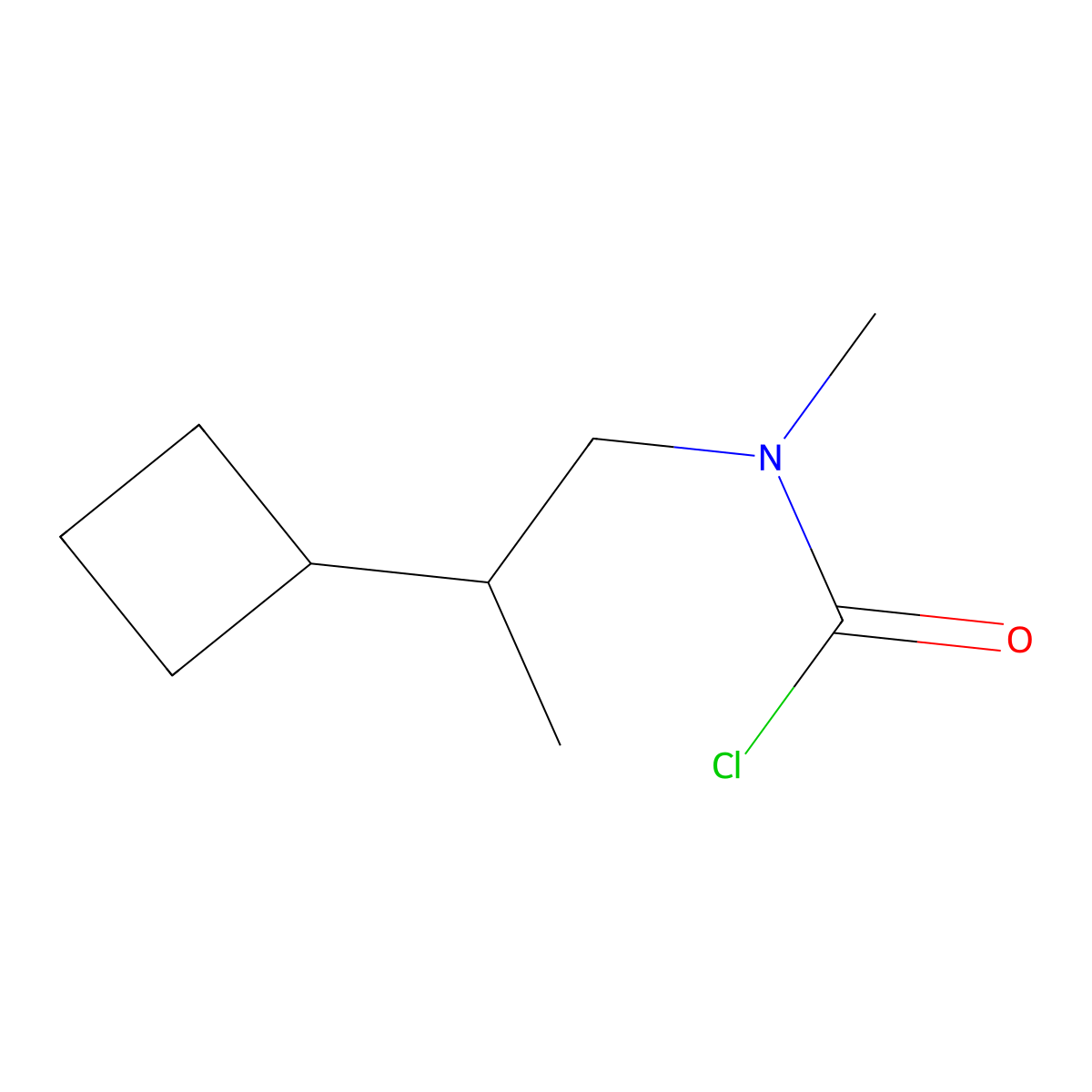 N-(2-Cyclobutylpropyl)-N-methylcarbamoyl chloride molecular structure, CAS 2284345-32-8