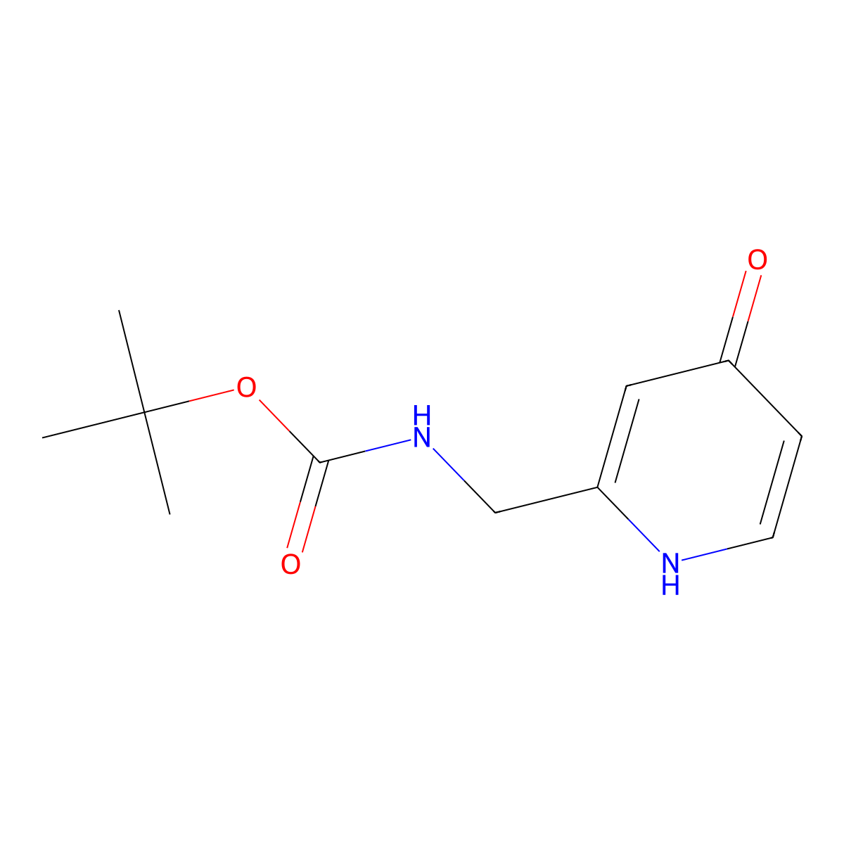 tert-butyl N-[(4-hydroxypyridin-2-yl)methyl]carbamate molecular structure, CAS 2284375-86-4