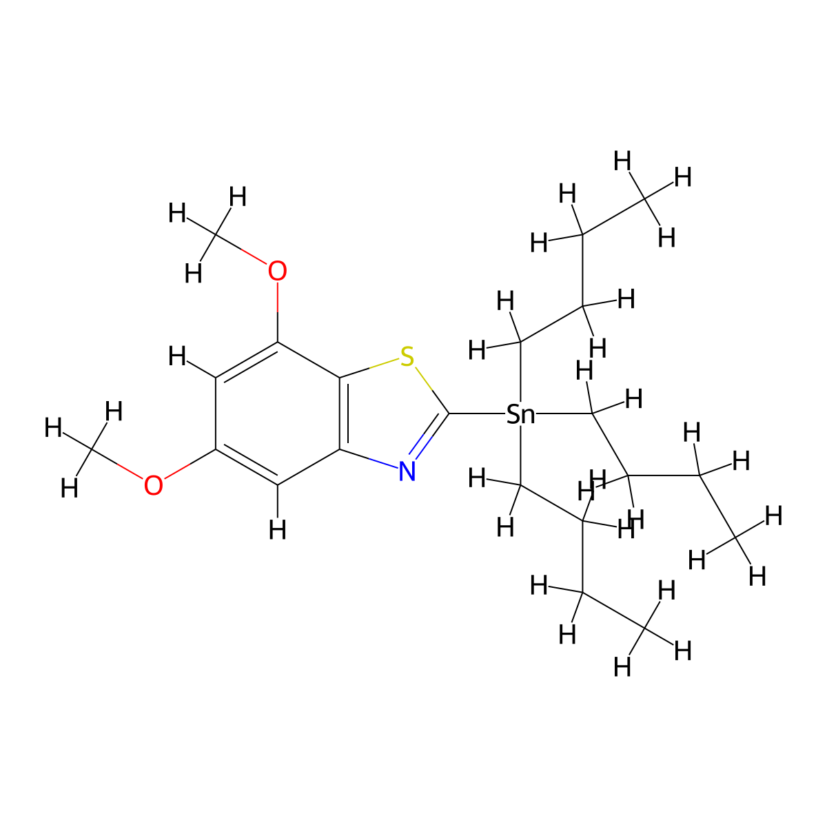 5,7-Dimethoxy-2-(tributylstannyl)benzo[d]thiazole molecular structure, CAS 2284474-96-8