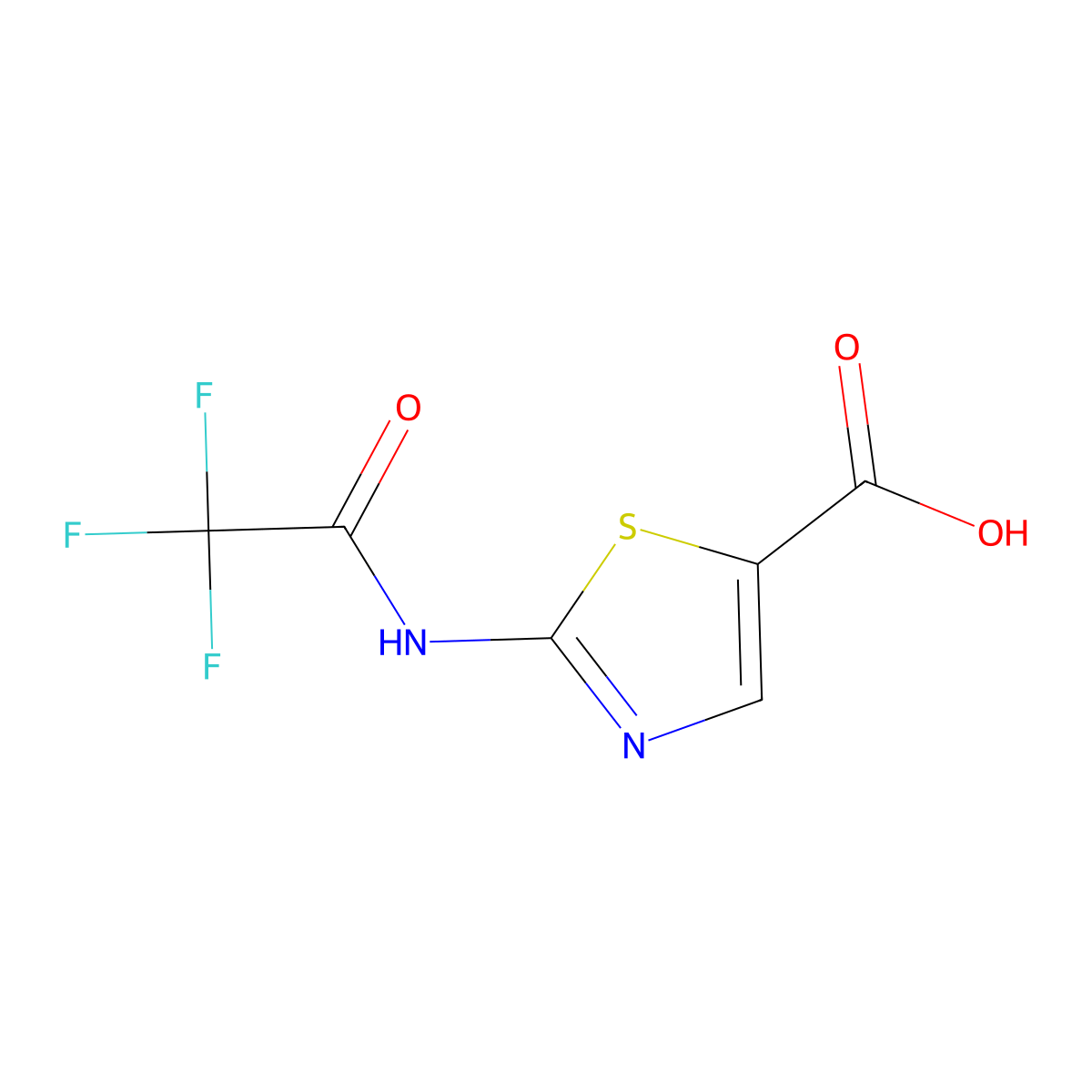 2-(Trifluoroacetamido)-1,3-thiazole-5-carboxylic acid molecular structure, CAS 2284487-24-5