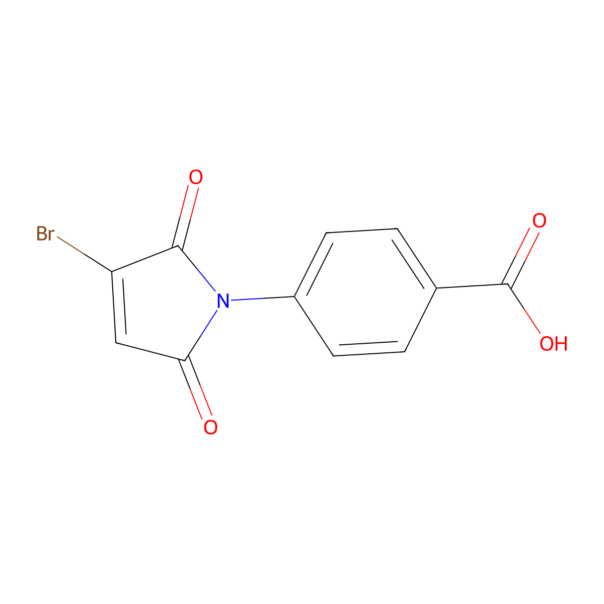4-(3-bromo-2,5-dioxo-2,5-dihydro-1H-pyrrol-1-yl)benzoic acid molecular structure, CAS 2284595-01-1
