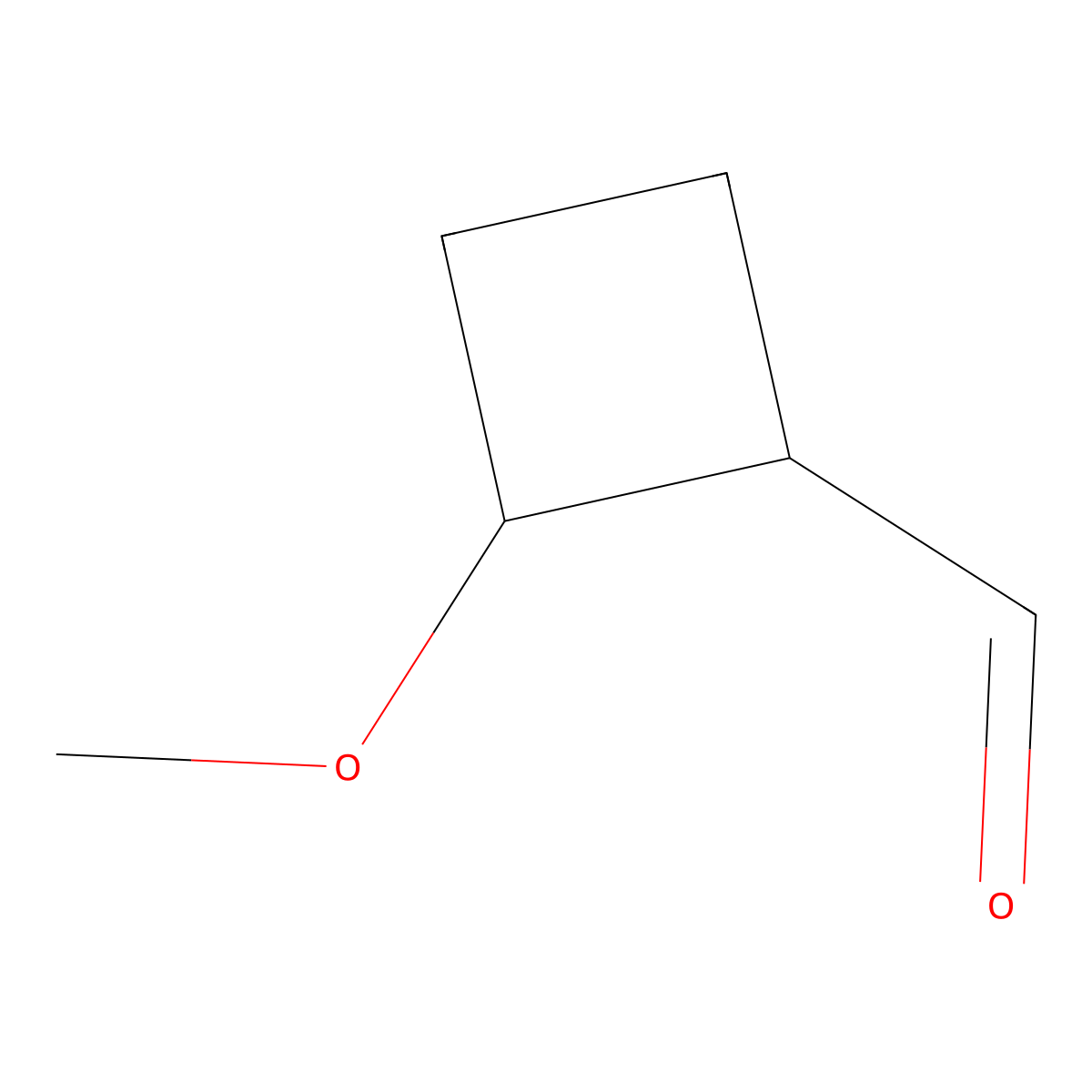 2-Methoxycyclobutane-1-carbaldehyde molecular structure, CAS 2284647-57-8