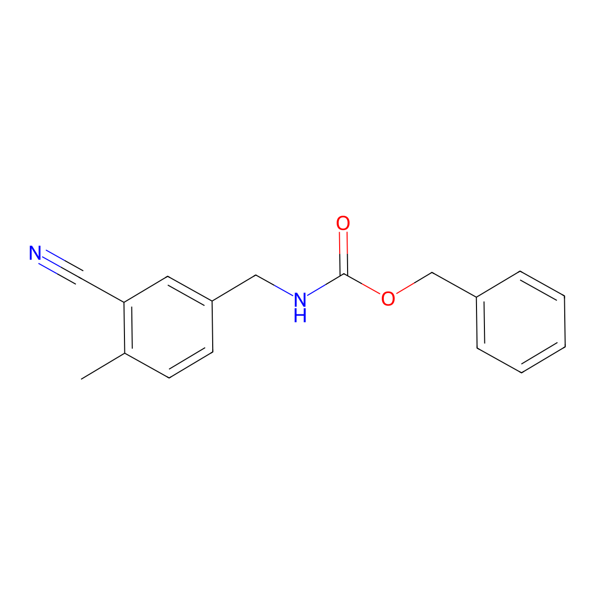 benzyl N-[(3-cyano-4-methylphenyl)methyl]carbamate molecular structure, CAS 2284698-48-0