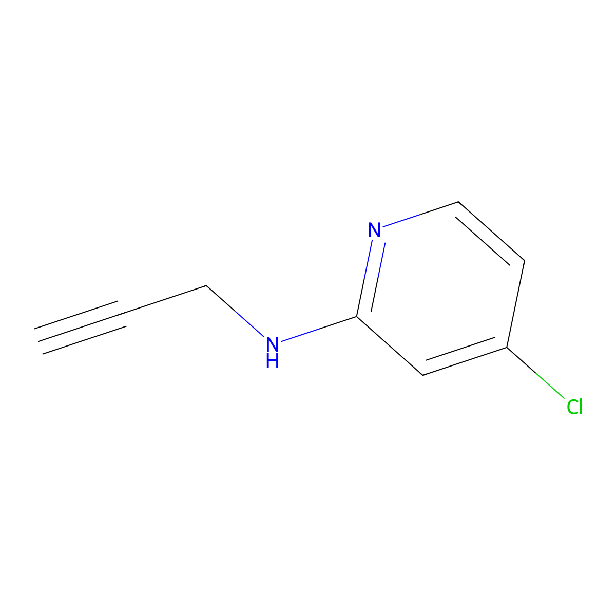 4-chloro-N-(prop-2-yn-1-yl)pyridin-2-amine molecular structure, CAS 2284774-95-2