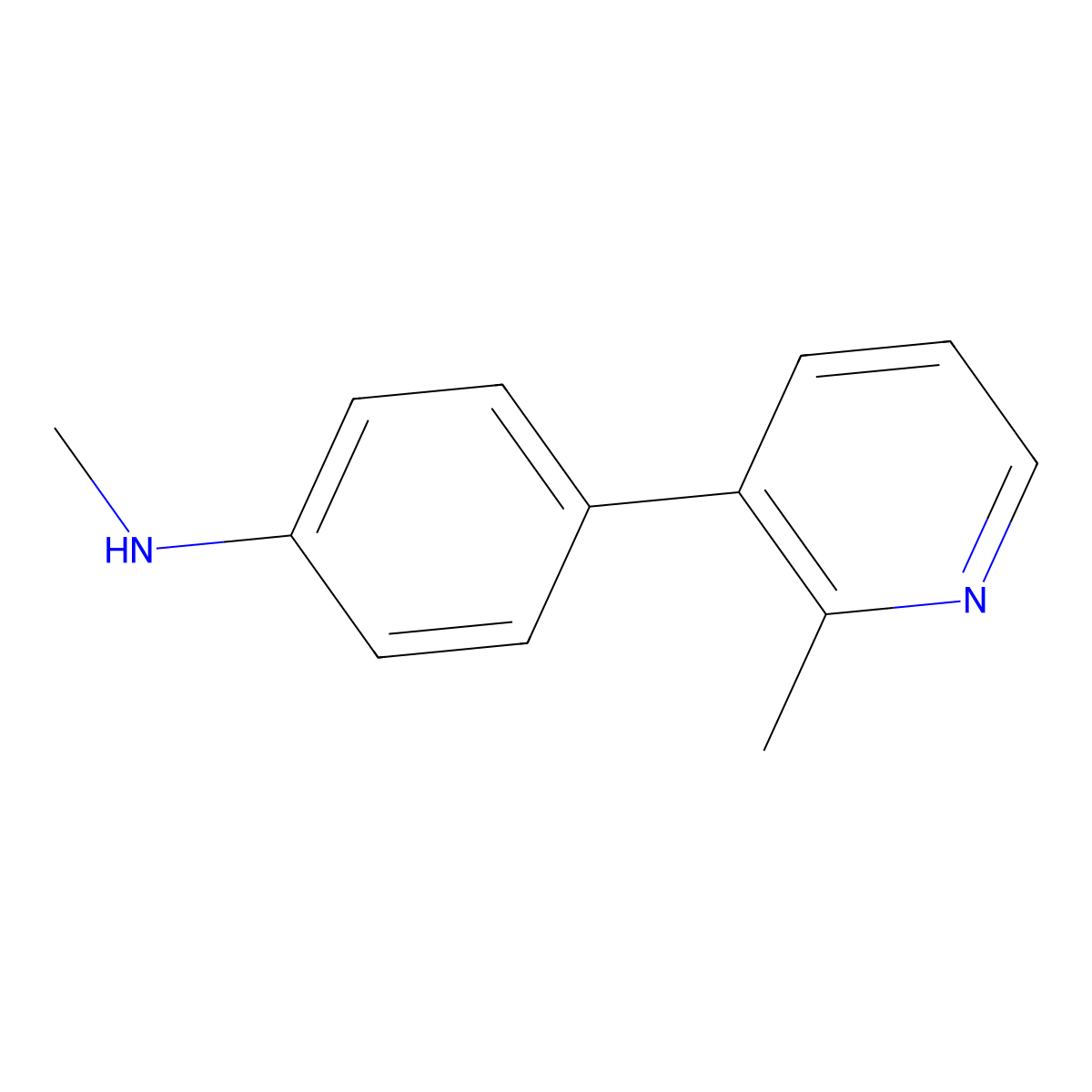 N-Methyl-4-(2-methyl-3-pyridinyl)benzenamine molecular structure, CAS 2284795-58-8