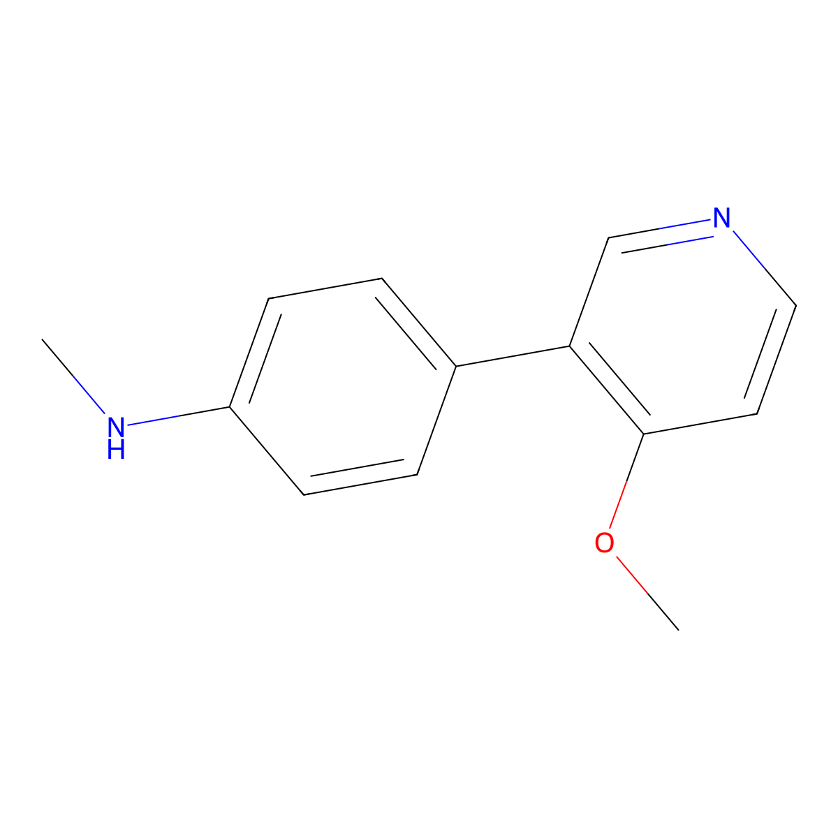 4-(4-Methoxy-3-pyridinyl)-N-methylbenzenamine molecular structure, CAS 2284812-31-1