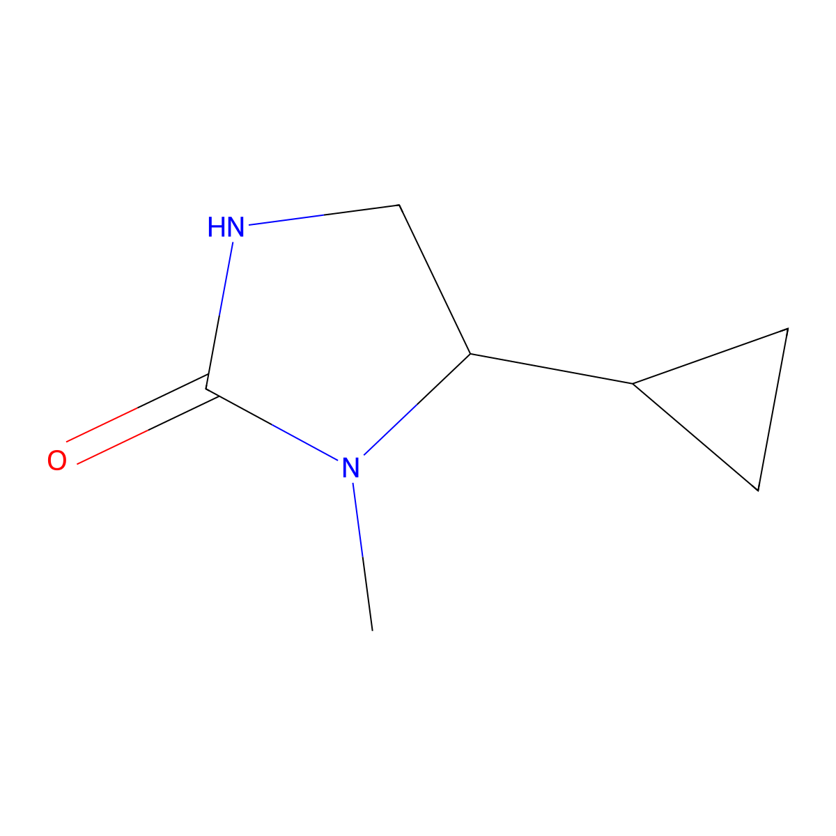 5-Cyclopropyl-1-methylimidazolidin-2-one molecular structure, CAS 2284979-09-3