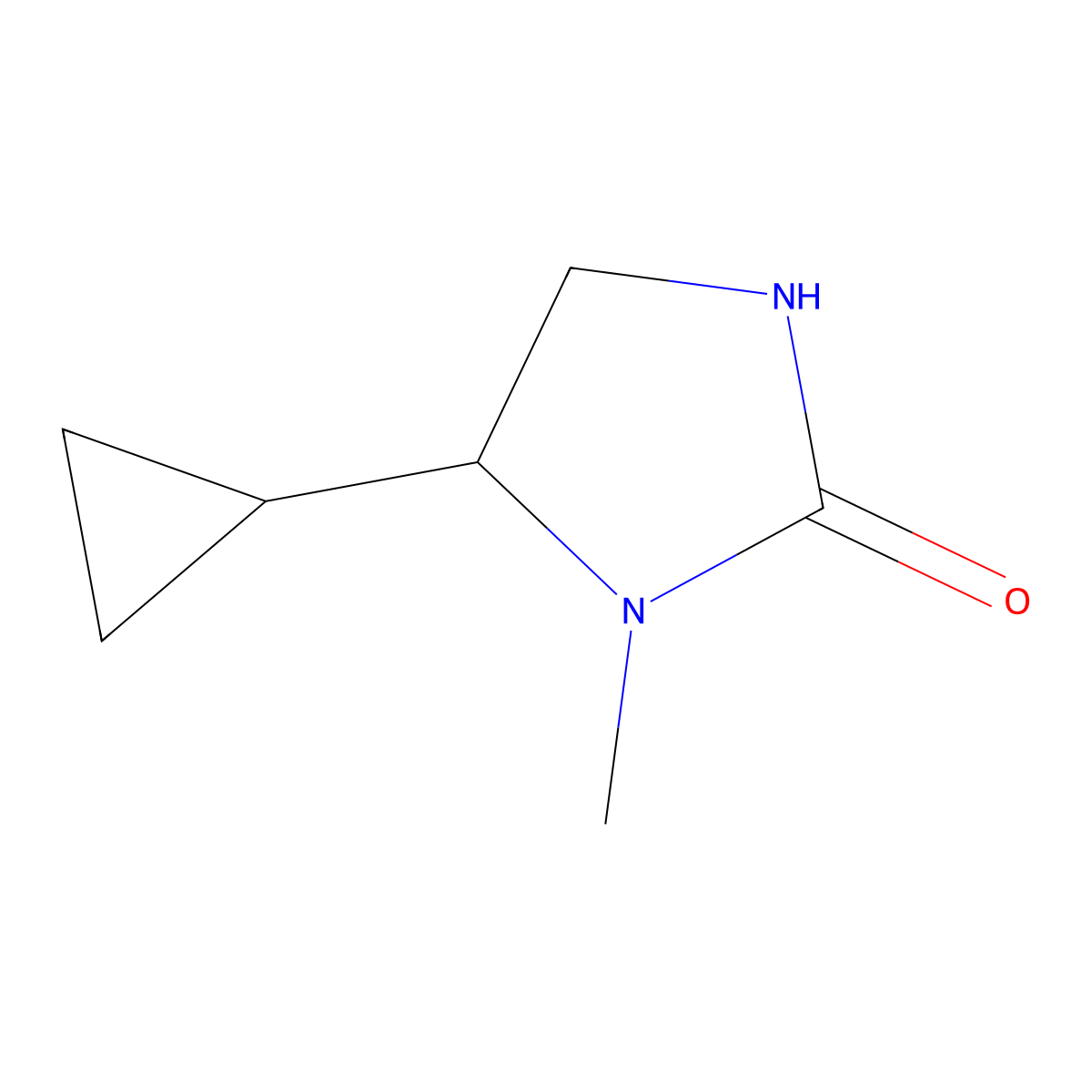 5-Cyclopropyl-1-methylimidazolidin-2-one molecular structure, CAS 2284979-09-3