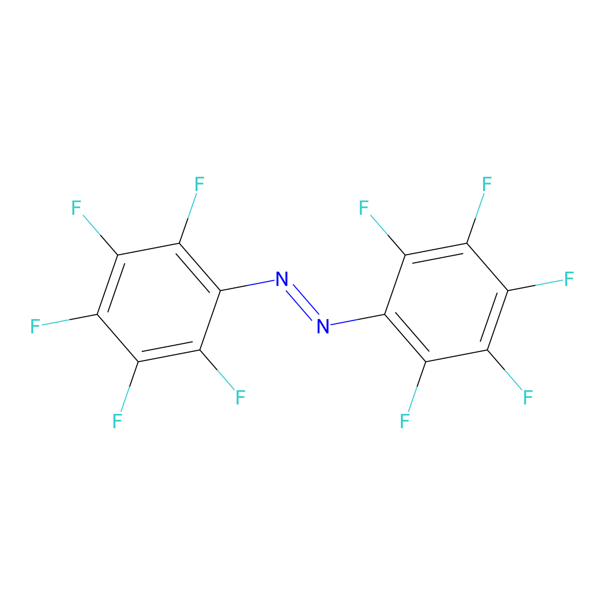 Azobenzene, decafluoro- molecular structure, CAS 2285-06-5