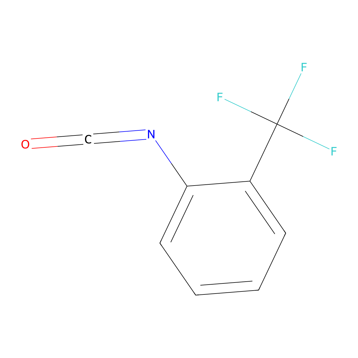 2-(Trifluoromethyl)phenyl isocyanate molecular structure, CAS 2285-12-3