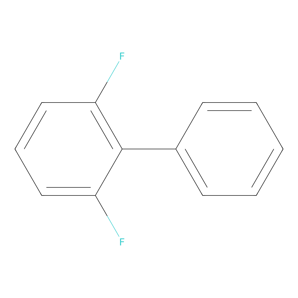 2,6-Difluoro-1,1'-biphenyl molecular structure, CAS 2285-29-2