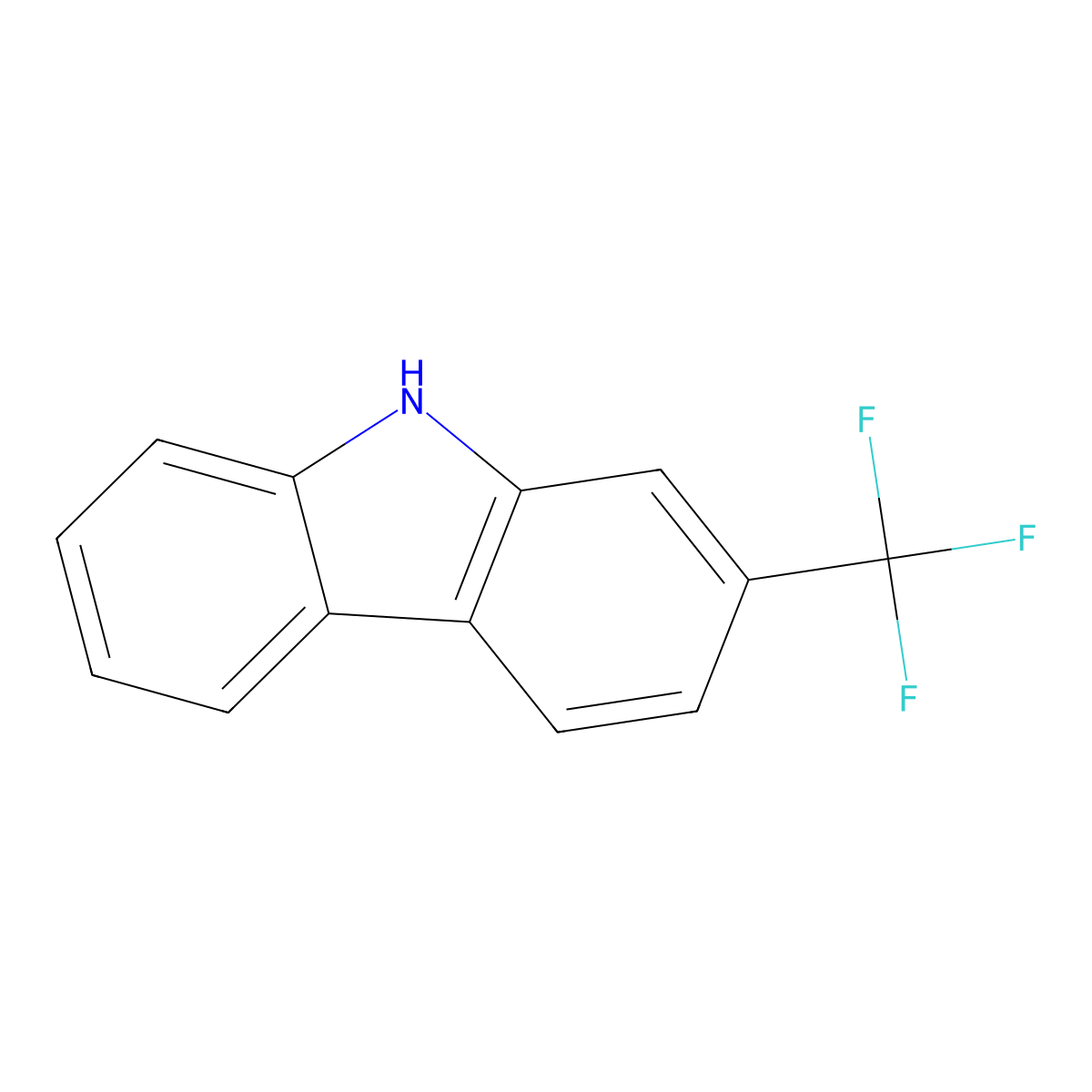 2-Trifluoromethyl-9H-Carbazole molecular structure, CAS 2285-35-0