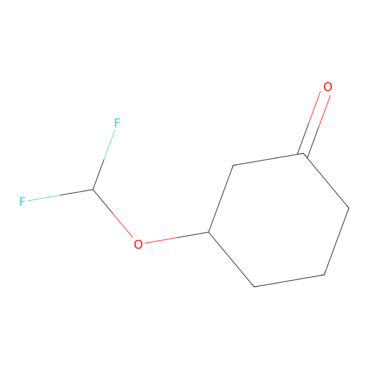 3-(Difluoromethoxy)cyclohexan-1-one molecular structure, CAS 2285099-77-4