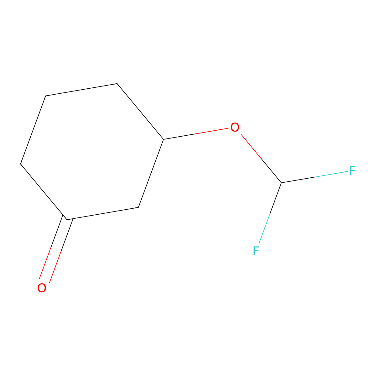 3-(Difluoromethoxy)cyclohexan-1-one molecular structure, CAS 2285099-77-4
