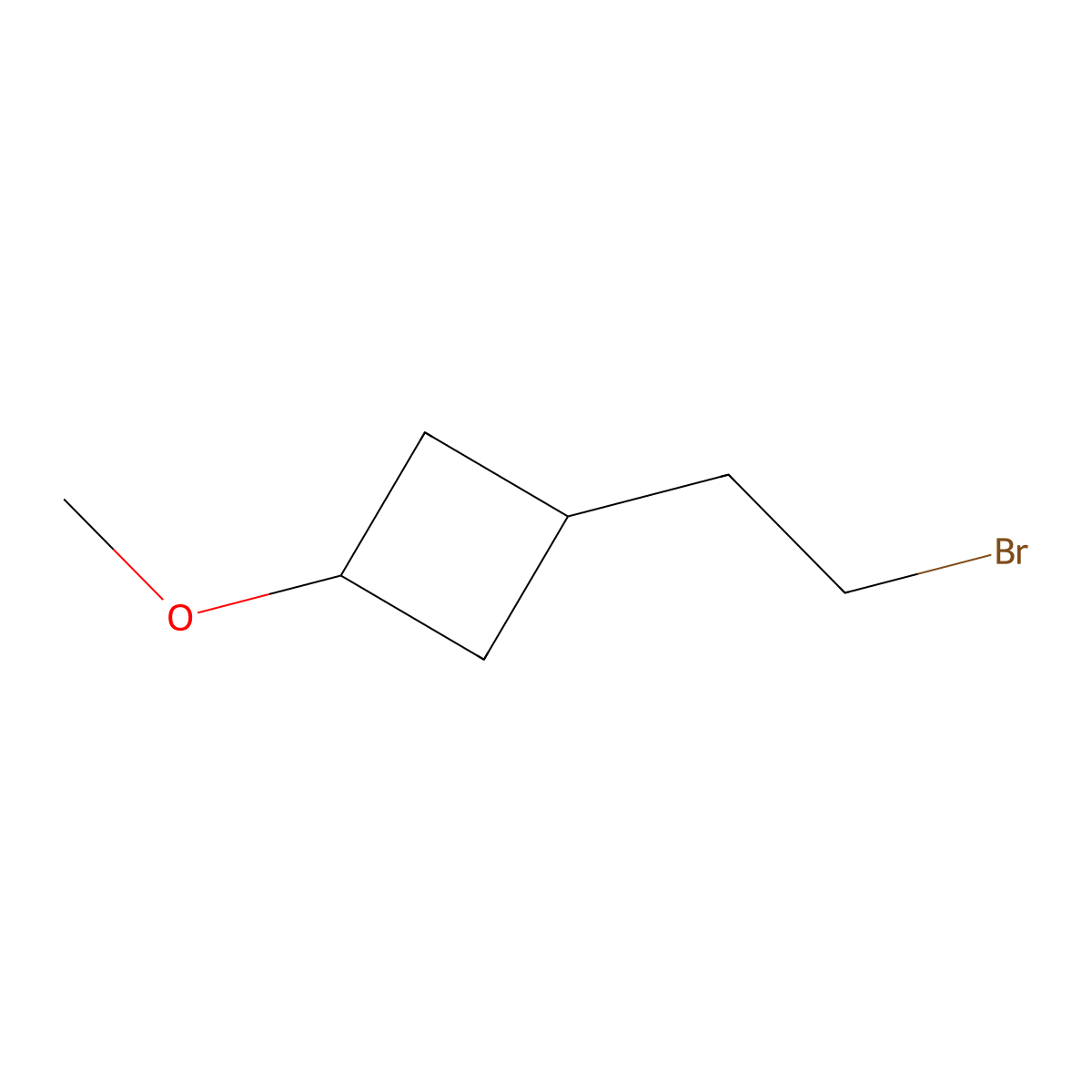 (1r,3r)-1-(2-Bromoethyl)-3-methoxycyclobutane molecular structure, CAS 2285133-58-4