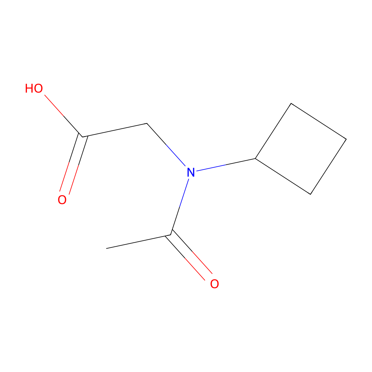 2-(N-cyclobutylacetamido)acetic acid molecular structure, CAS 2285148-27-6