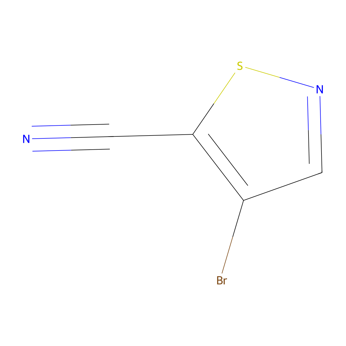 4-Bromo-1,2-thiazole-5-carbonitrile molecular structure, CAS 2285215-08-7