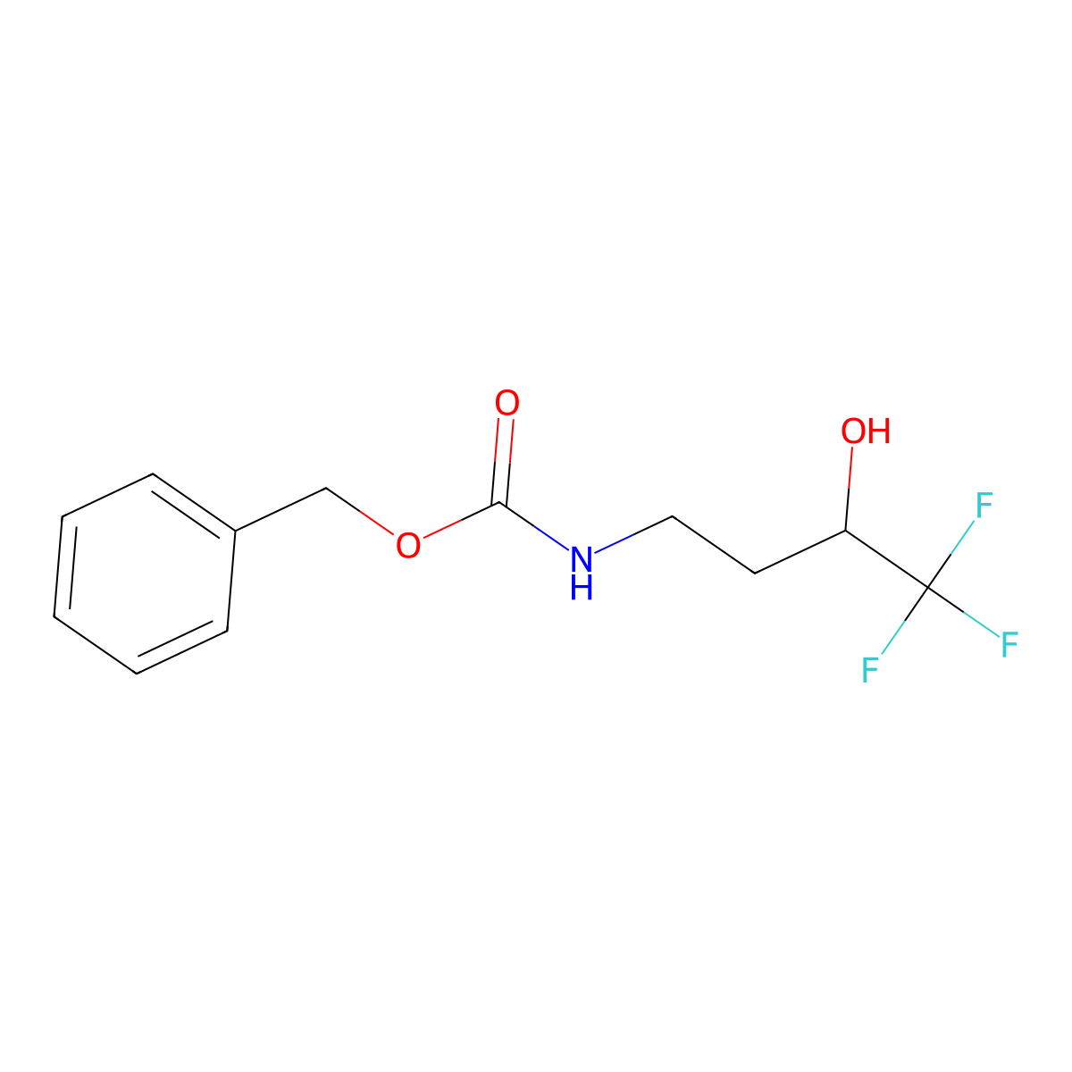 benzyl N-(4,4,4-trifluoro-3-hydroxybutyl)carbamate molecular structure, CAS 2285445-04-5