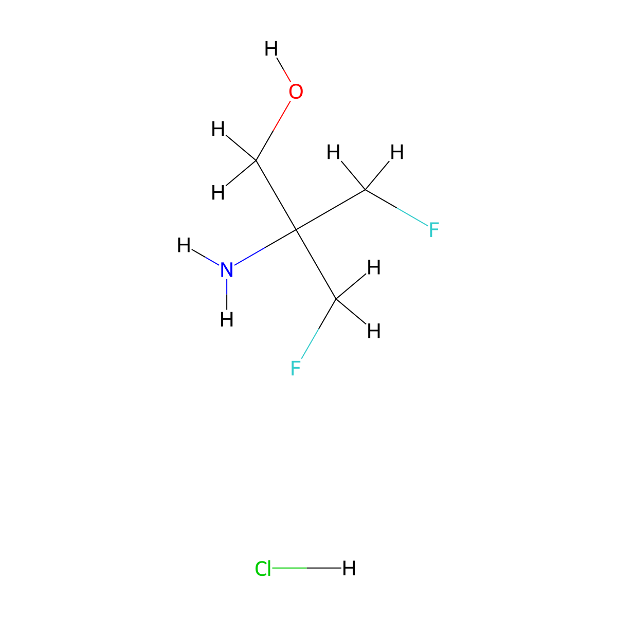 2-Amino-3-fluoro-2-(fluoromethyl)propan-1-ol hydrochloride molecular structure, CAS 228547-73-7