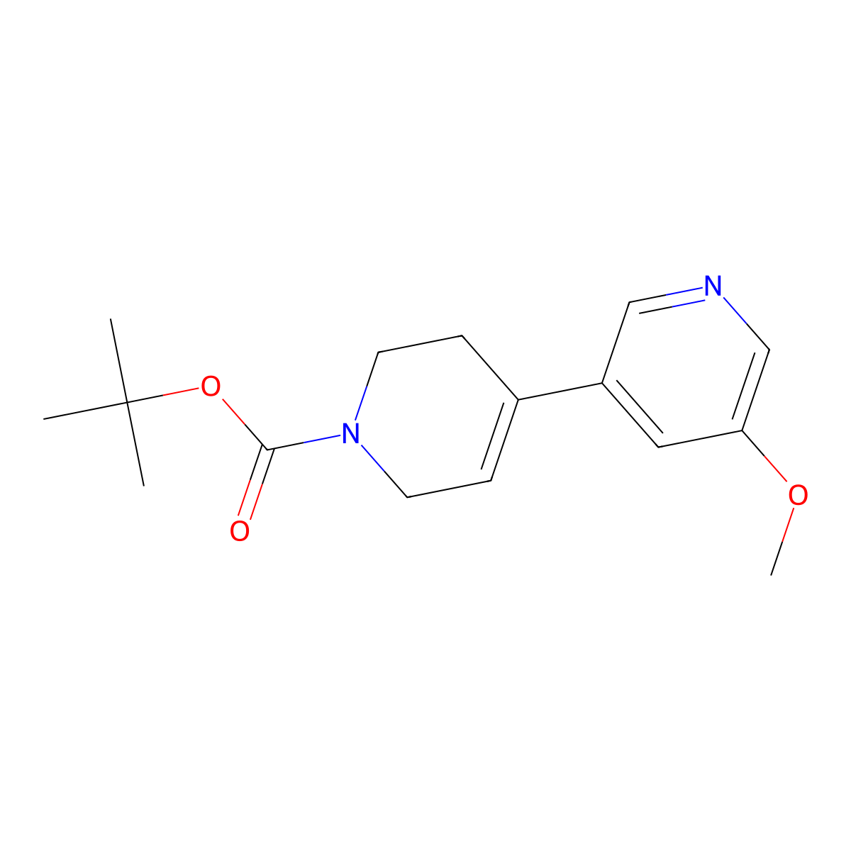 Tert-butyl 5-methoxy-3',6'-dihydro-[3,4'-bipyridine]-1'(2'h)-carboxylate molecular structure, CAS 2285472-20-8