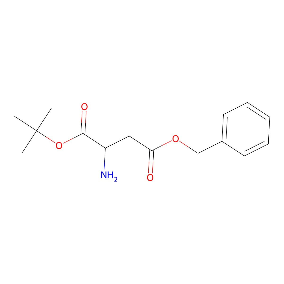 4-Benzyl 1-tert-butyl 2-aminobutanedioate molecular structure, CAS 228548-77-4