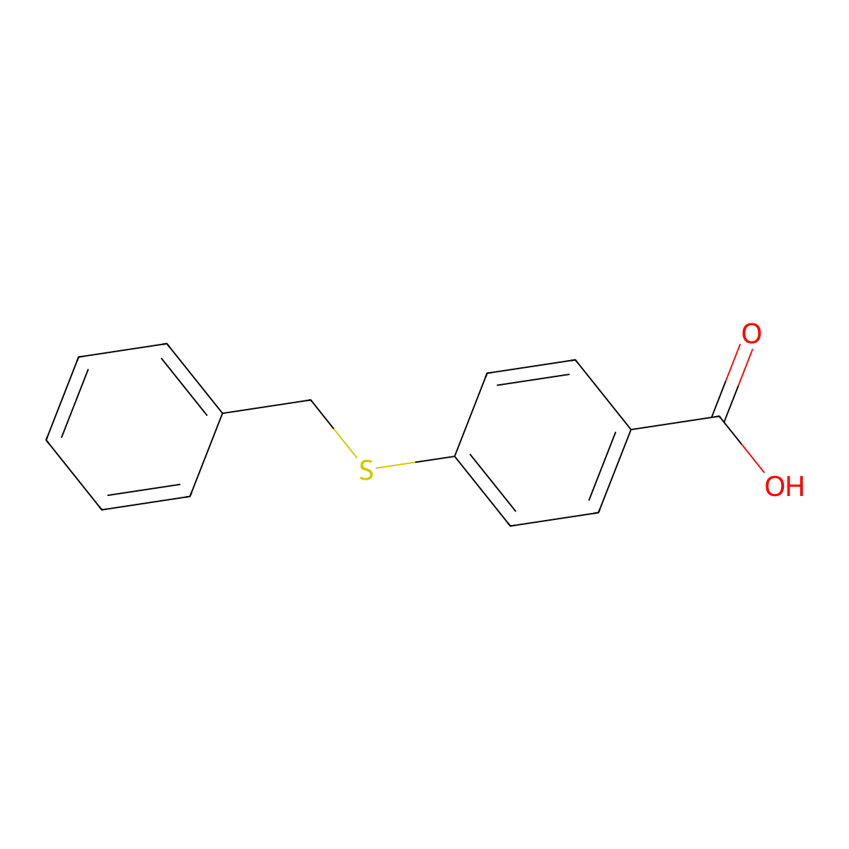 4-(Benzylsulfanyl)benzoic acid molecular structure, CAS 22855-95-4