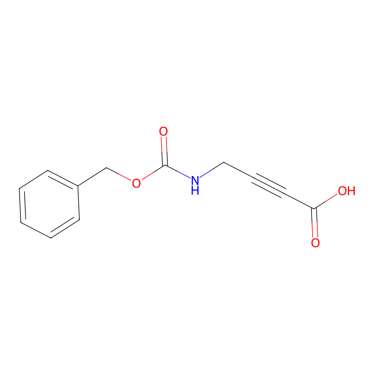 4-{[(Benzyloxy)carbonyl]amino}but-2-ynoic acid molecular structure, CAS 2285505-37-3