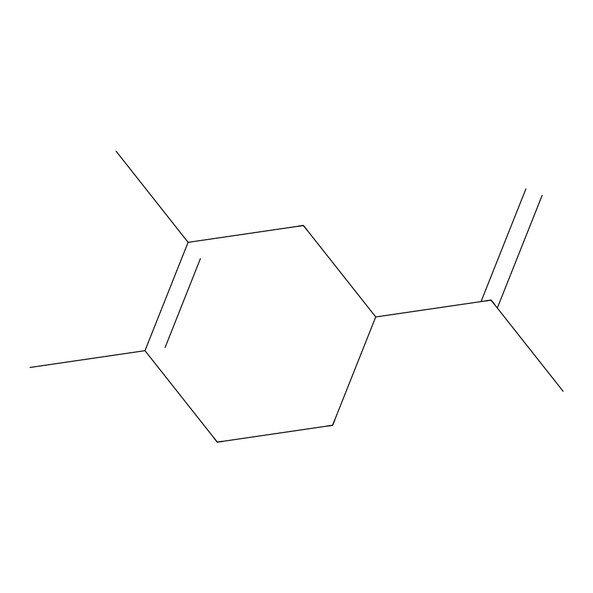 1,2-Dimethyl-4-(prop-1-en-2-yl)cyclohex-1-ene molecular structure, CAS 228553-78-4