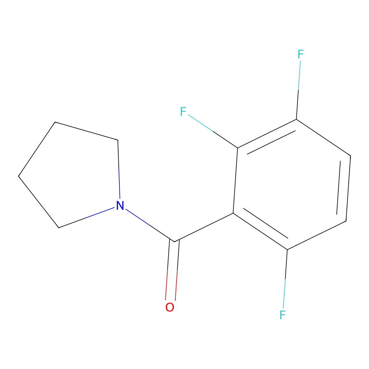 Pyrrolidin-1-yl(2,3,6-trifluorophenyl)methanone molecular structure, CAS 2285556-59-2