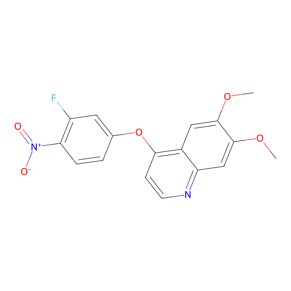 4-(3-Fluoro-4-nitrophenoxy)-6,7-dimethoxyquinoline molecular structure, CAS 228559-87-3
