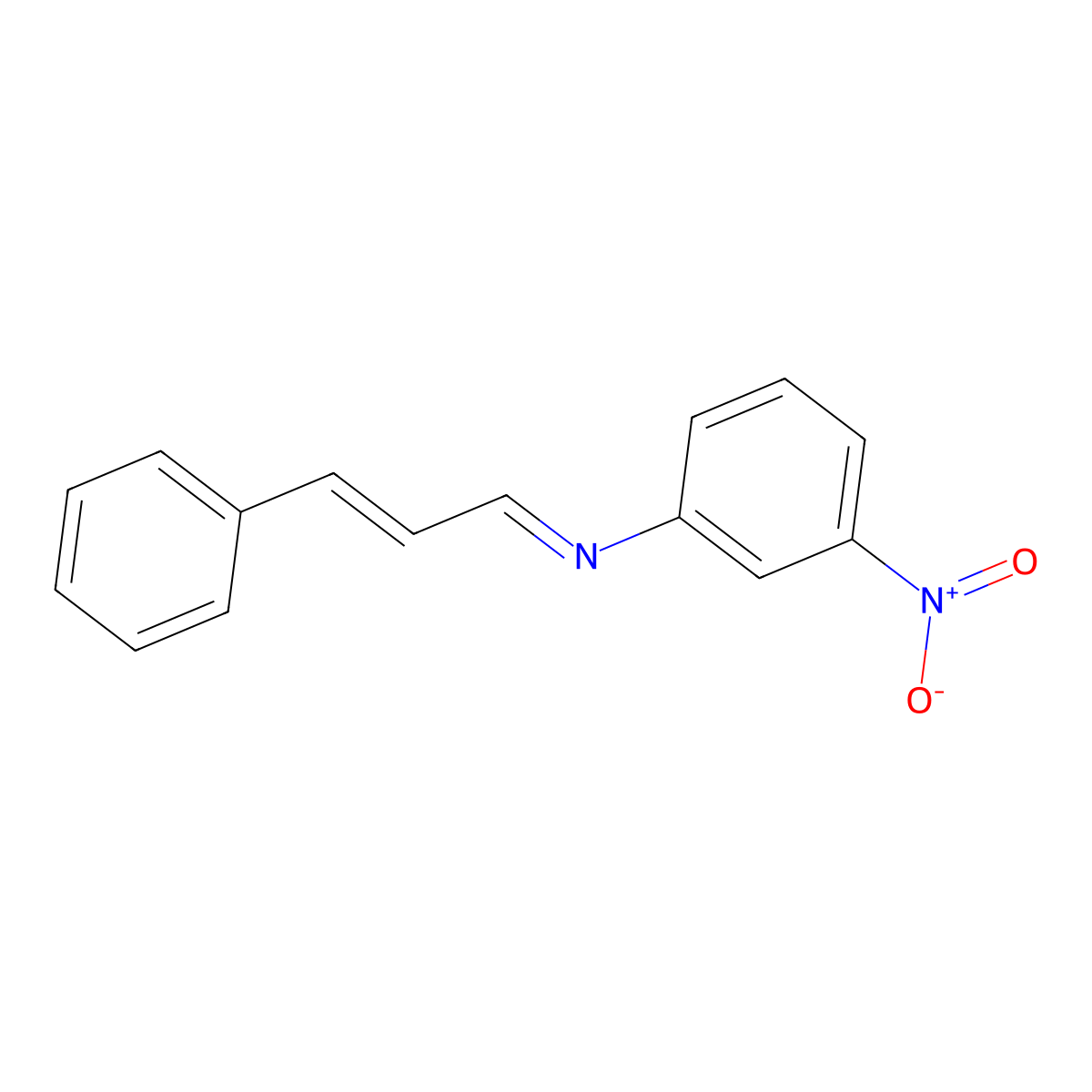 Benzenamine, 3-nitro-N-(3-phenyl-2-propenylidene)- molecular structure, CAS 22856-77-5