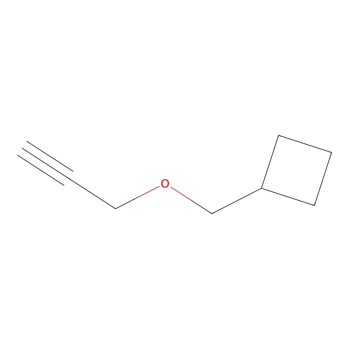 Prop-2-ynoxymethylcyclobutane molecular structure, CAS 2285606-81-5
