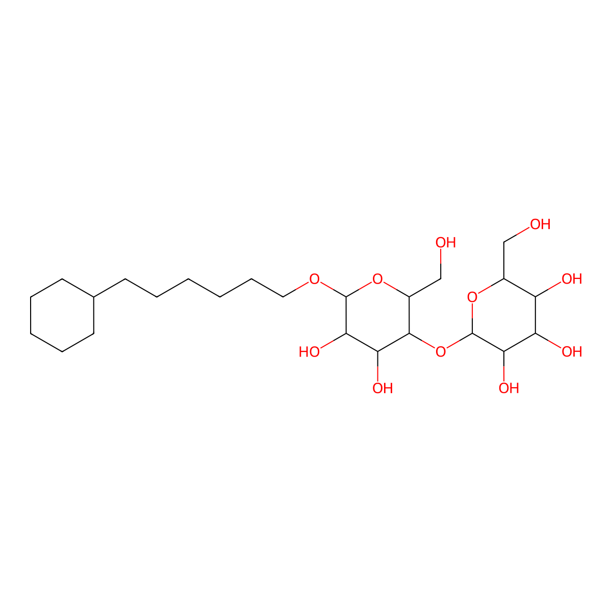 Cyclohexyl-Hexyl-Beta-D-Maltoside molecular structure, CAS 228579-27-9
