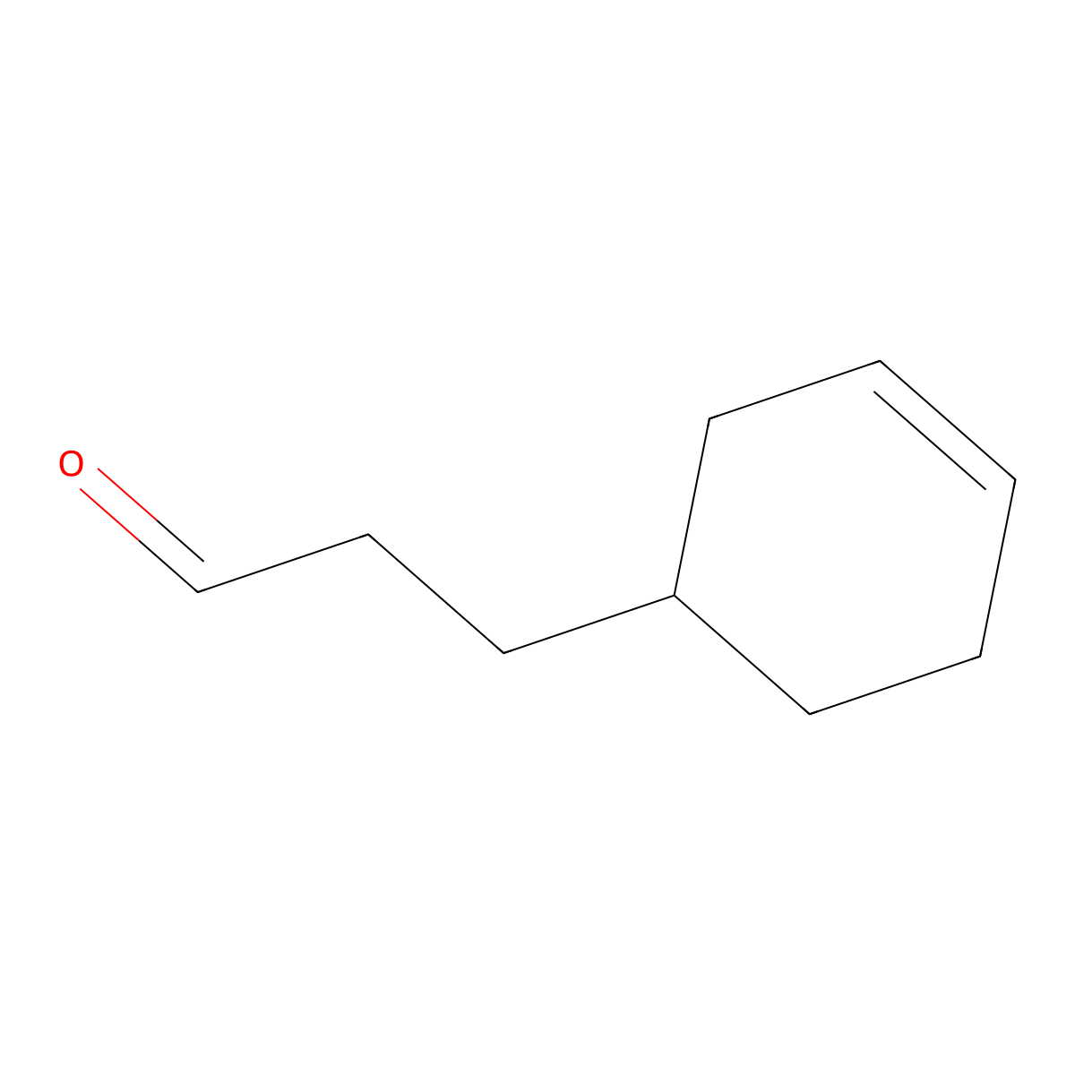 3-Cyclohexene-1-propanal molecular structure, CAS 22858-74-8