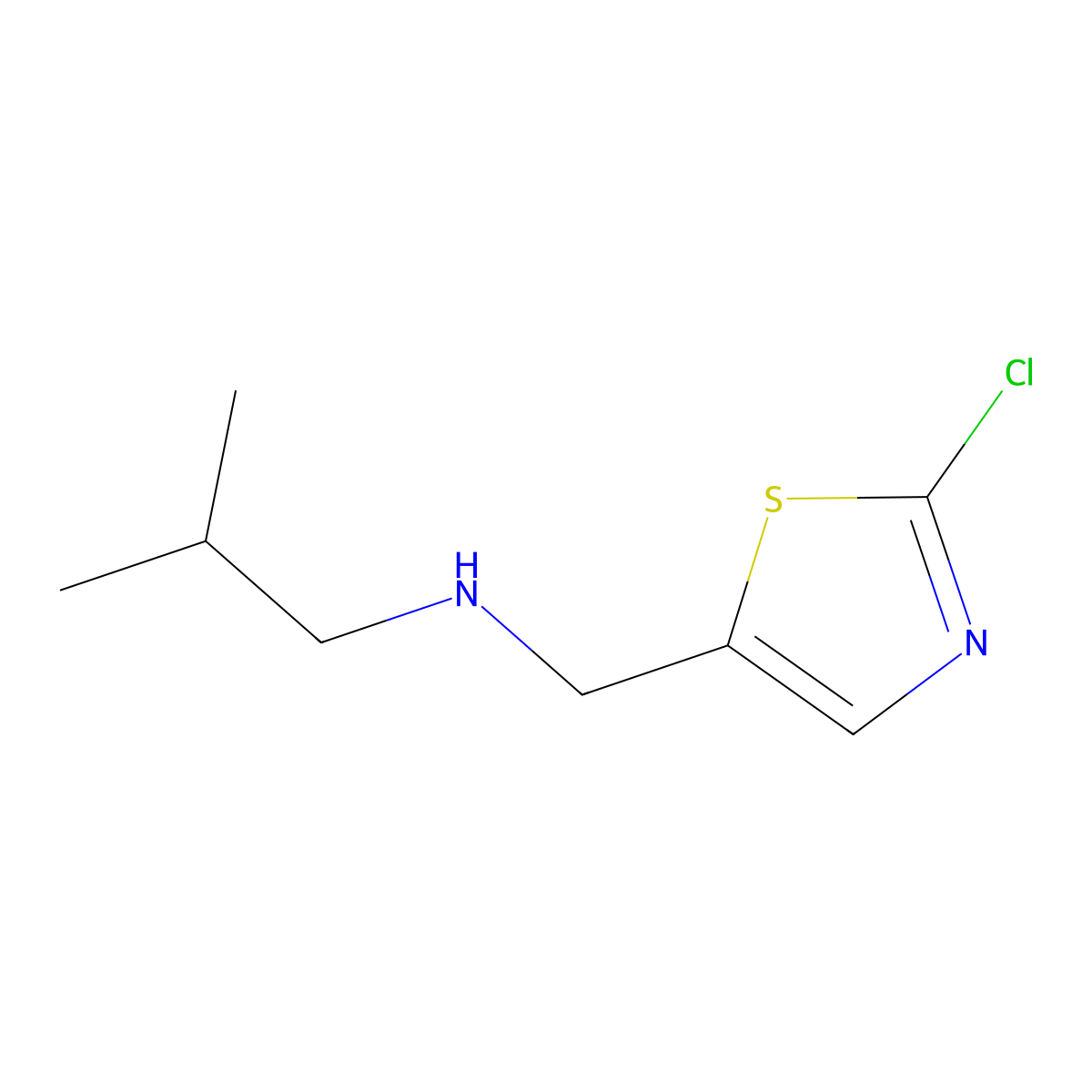 [(2-Chloro-1,3-thiazol-5-yl)methyl](2-methylpropyl)amine molecular structure, CAS 2285800-61-3