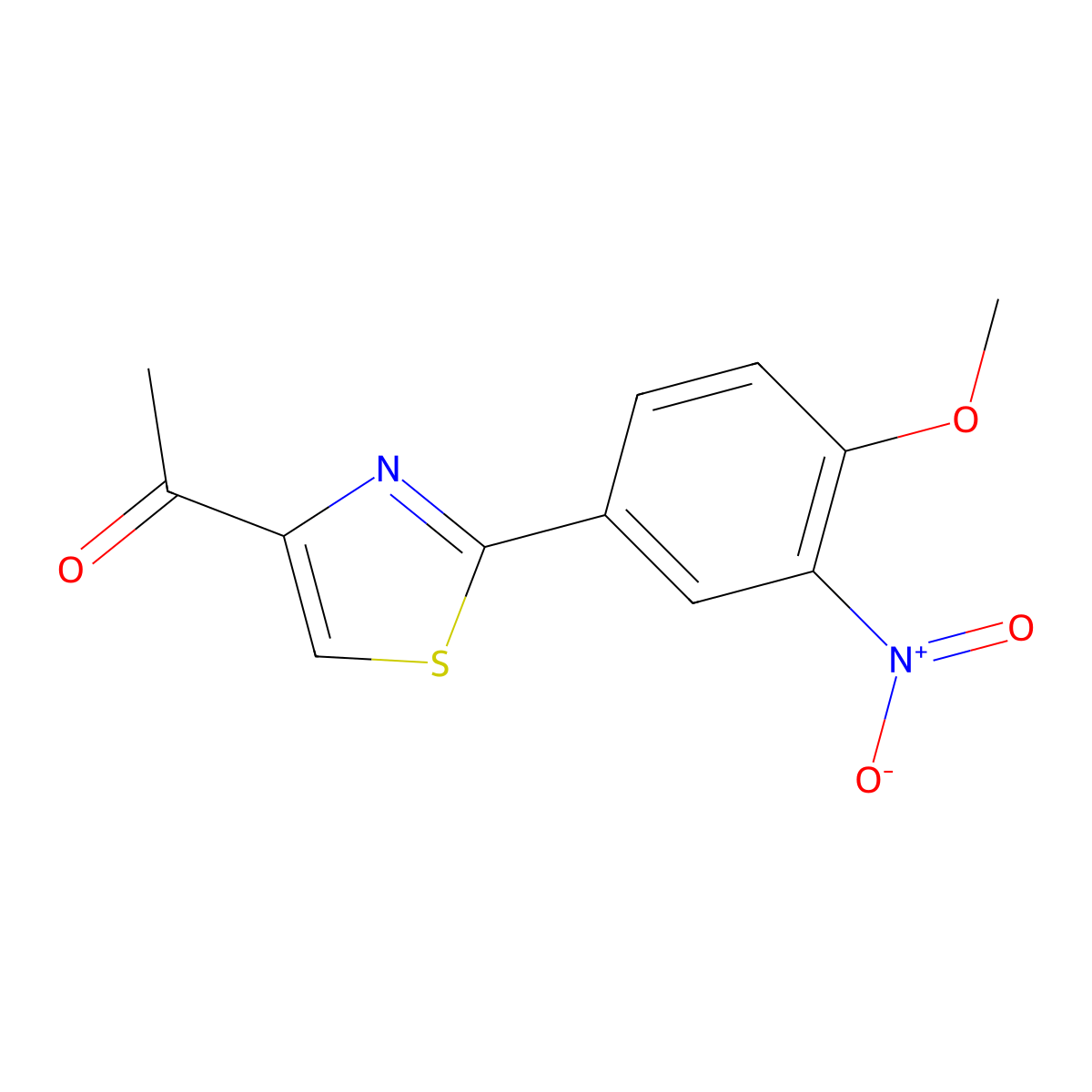 1-[2-(4-Methoxy-3-nitrophenyl)-4-thiazolyl]ethanone molecular structure, CAS 228581-95-1