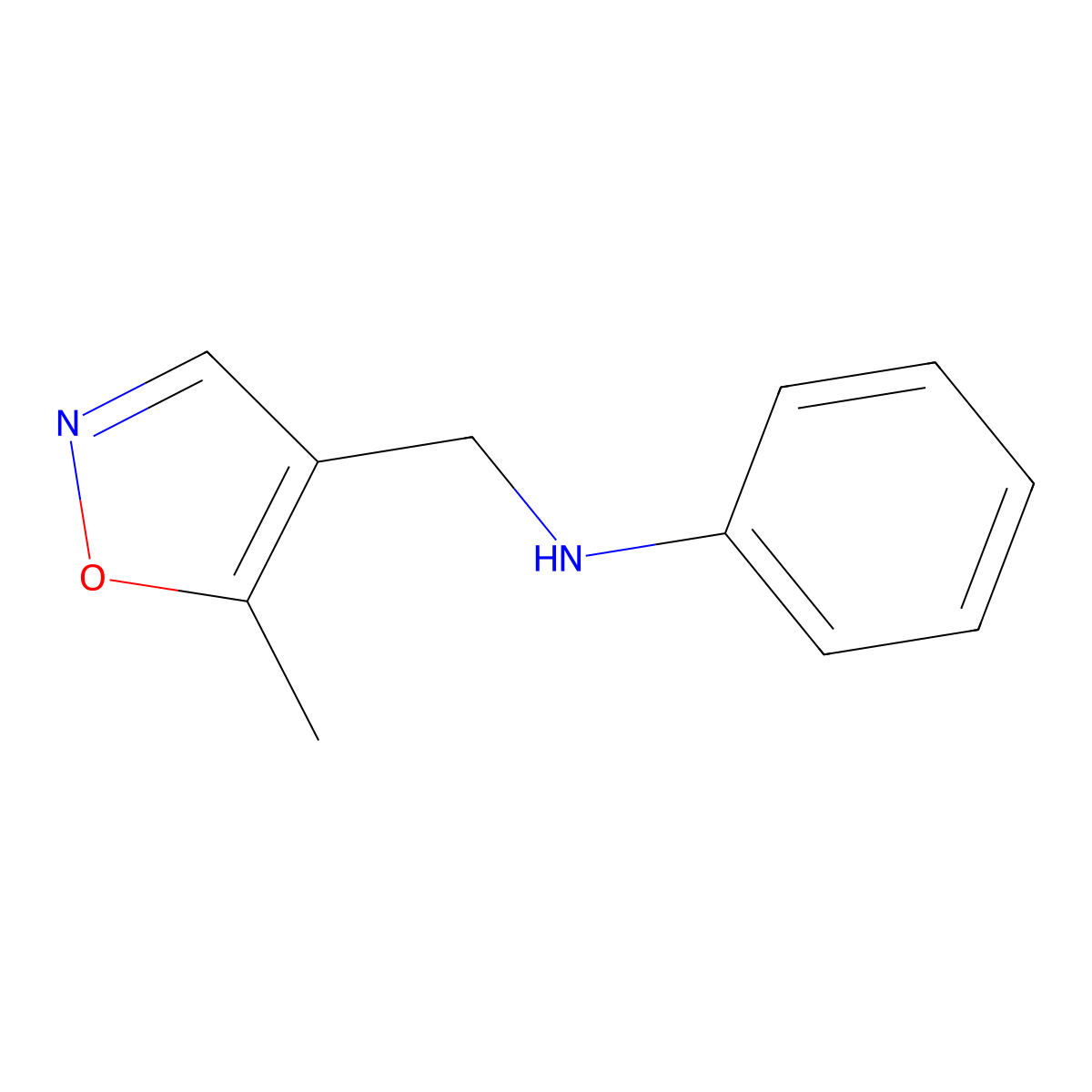 N-((5-methylisoxazol-4-yl)methyl)aniline molecular structure, CAS 2285878-52-4