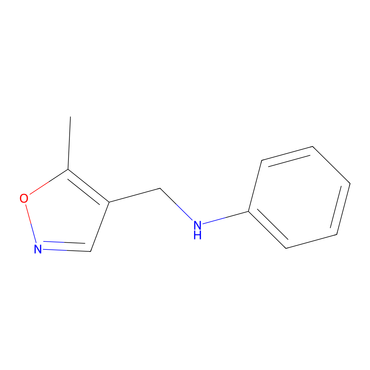 N-((5-methylisoxazol-4-yl)methyl)aniline molecular structure, CAS 2285878-52-4